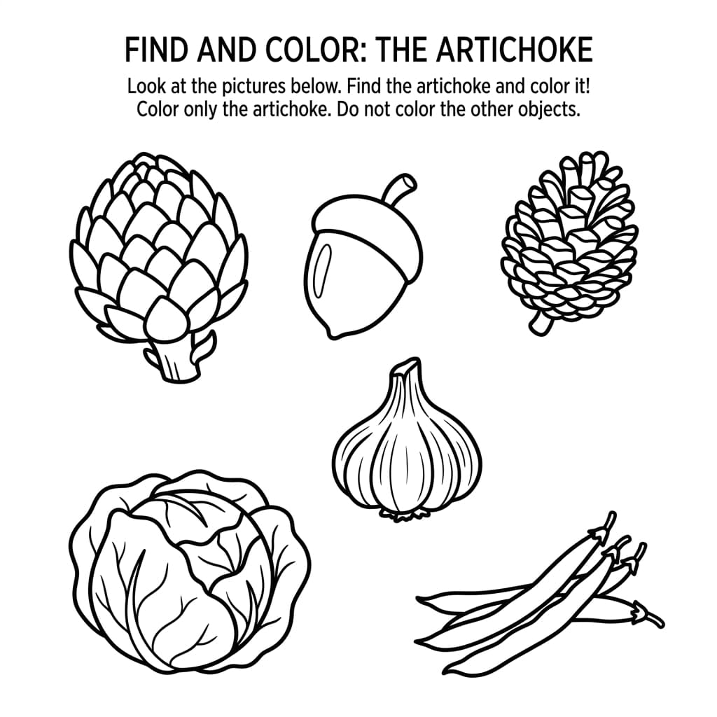 Faits sur l'artichaut et coloriages pour enfants - Preview Page 3