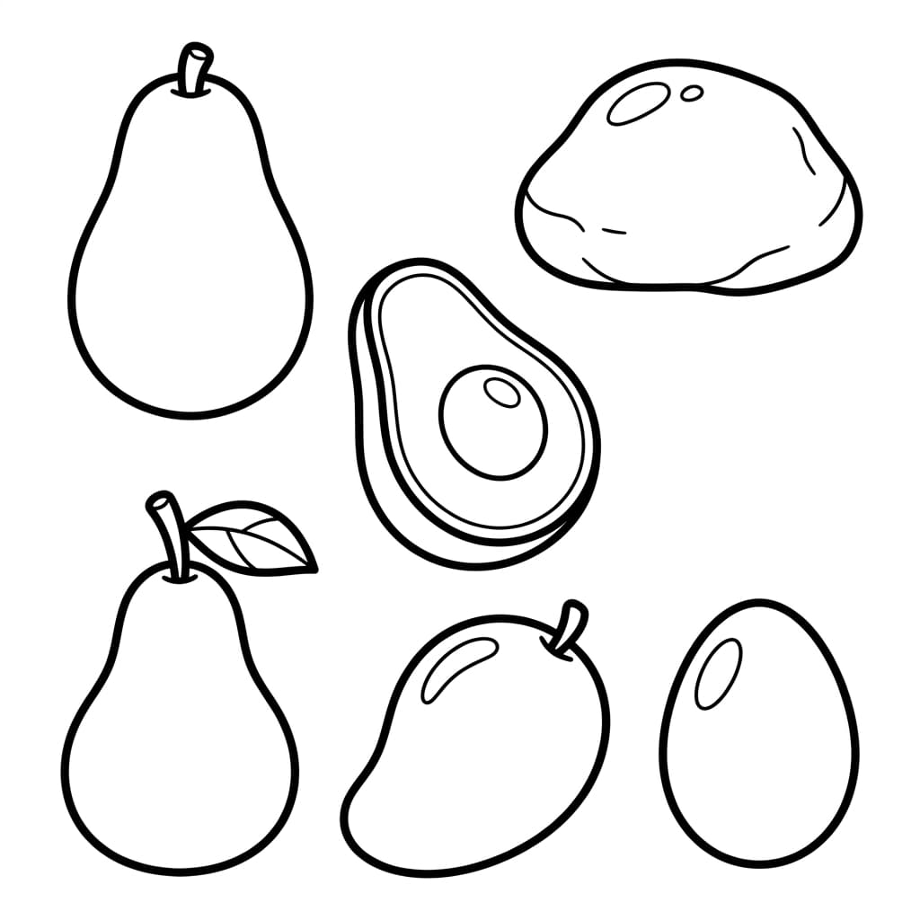 Free Avocado Facts and Coloring Pages for Kids - Preview Page 3