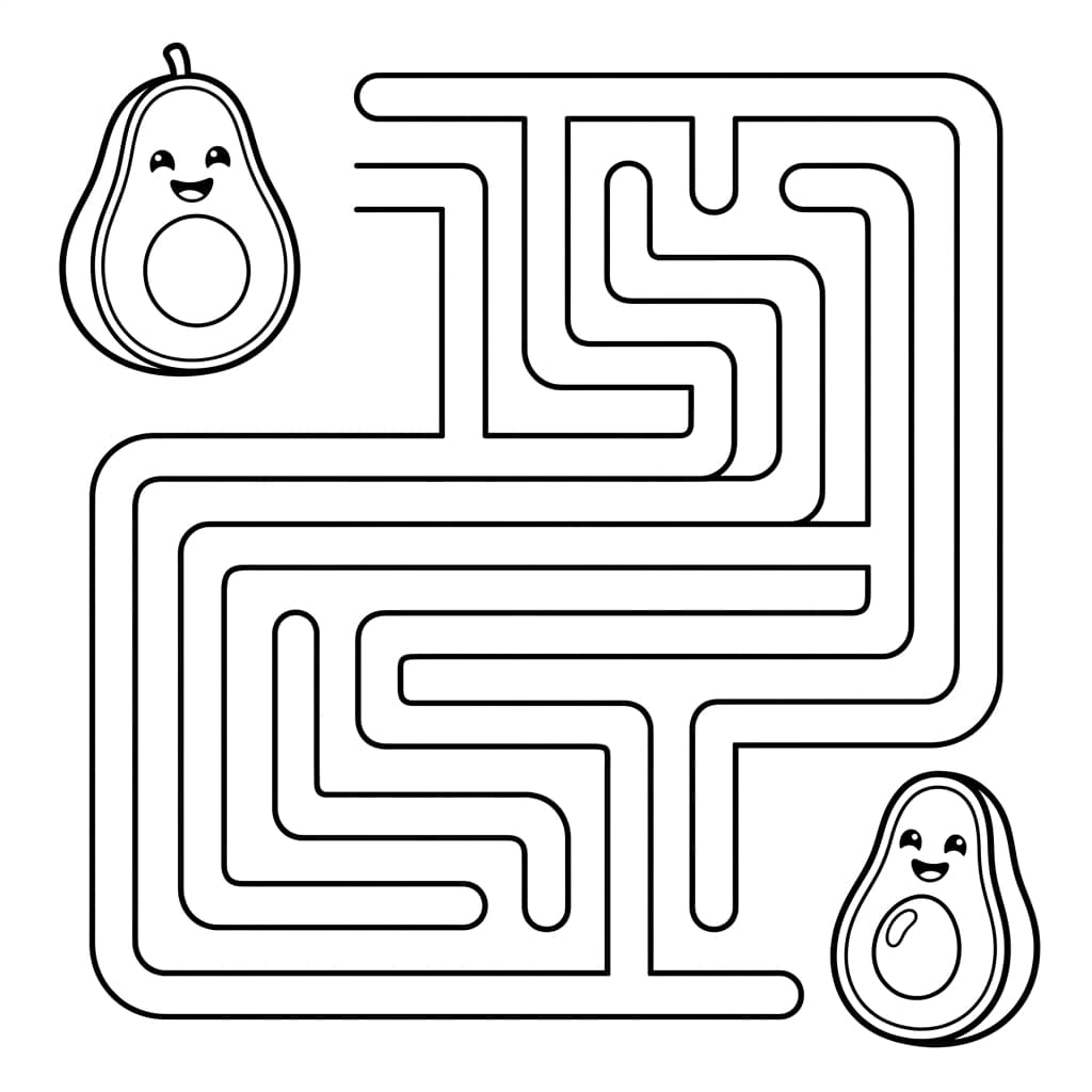 Free Avocado Facts and Coloring Pages for Kids - Preview Page 4