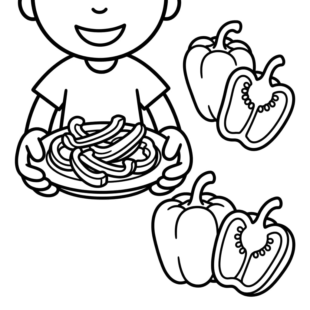 Free Bell Pepper Facts and Coloring Pages for Kids - Printable PDF - Preview Page 5
