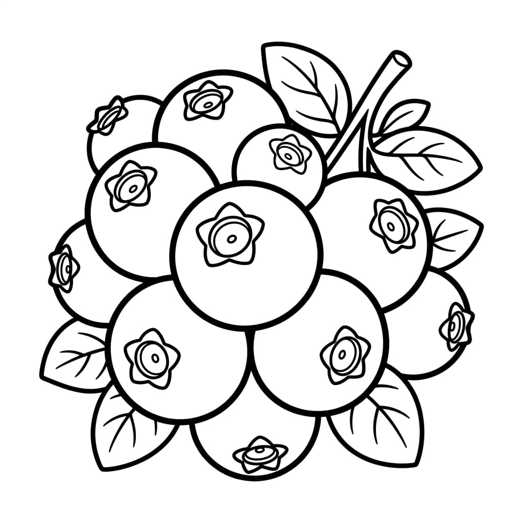 Free Blueberry Facts and Coloring Pages for Kids - Printable PDF - Preview Page 1