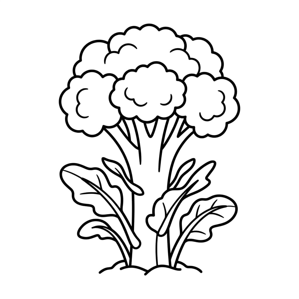 Free Broccoli Facts and Coloring Pages for Kids - Printable PDF - Preview Page 2