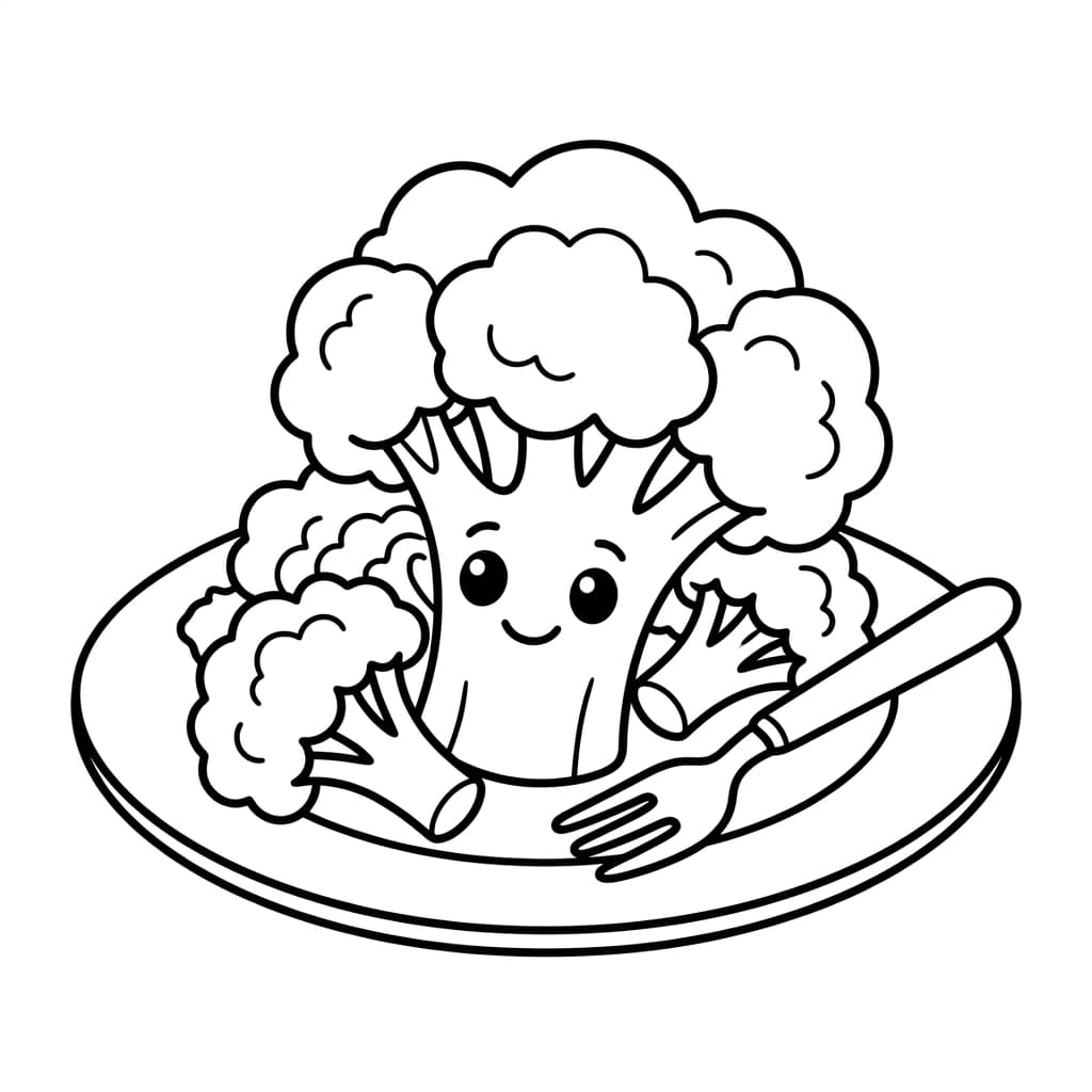 Free Broccoli Facts and Coloring Pages for Kids - Printable PDF - Preview Page 5
