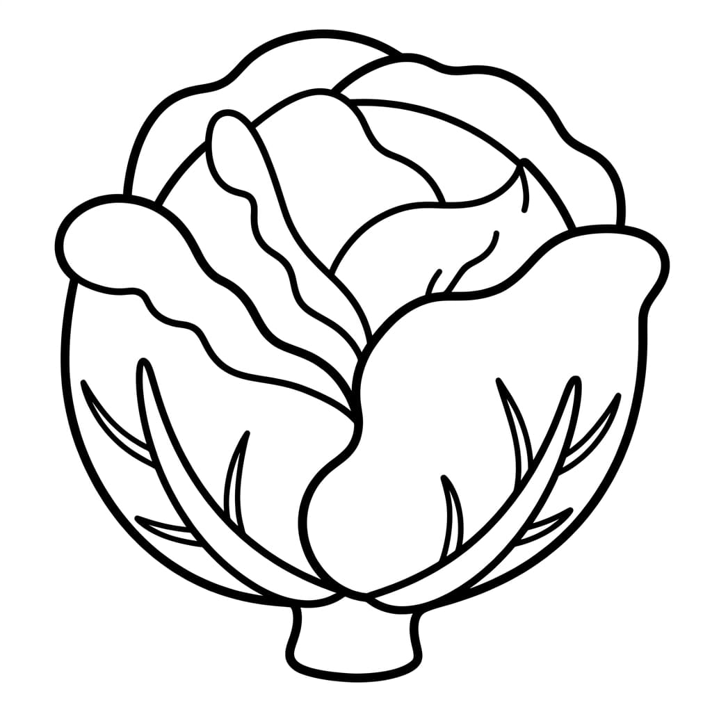 Free Brussels Sprout Facts and Coloring Pages for Kids - Printable PDF - Preview Page 1