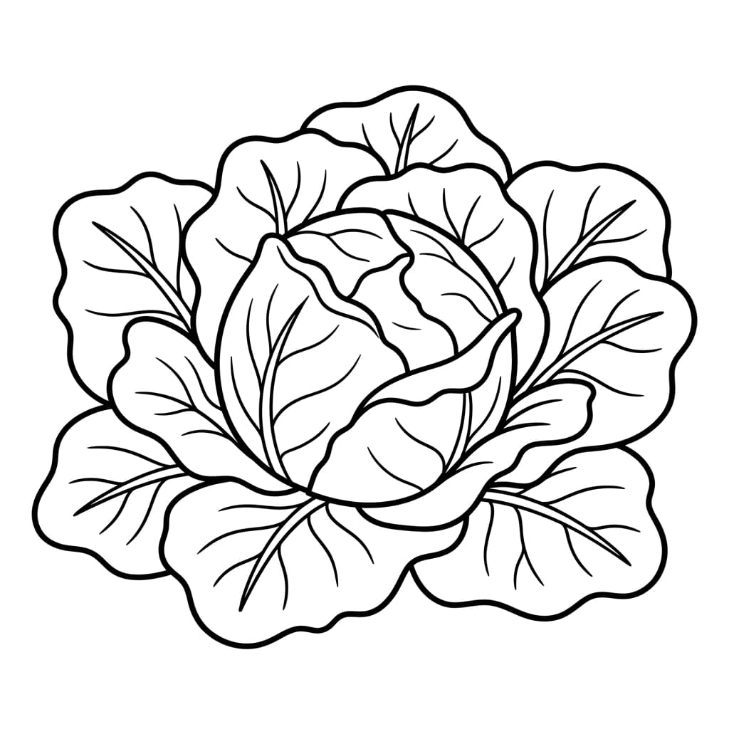 Free Cabbage Facts and Coloring Pages for Kids - Printable PDF - Preview Page 2