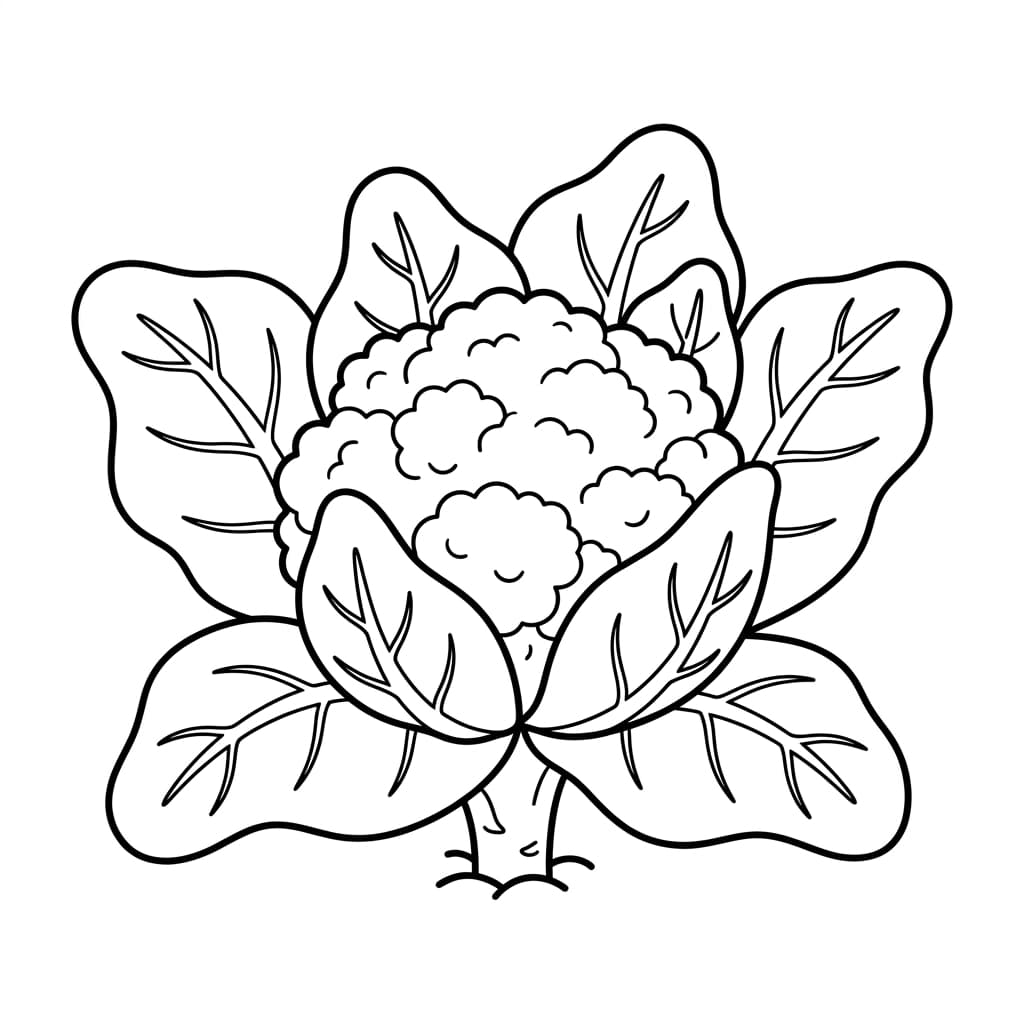 Free Cauliflower Facts and Coloring Pages for Kids - Printable PDF - Preview Page 2