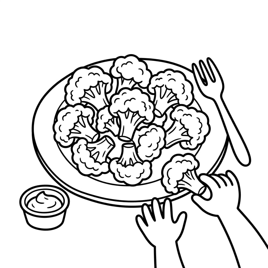 Free Cauliflower Facts and Coloring Pages for Kids - Printable PDF - Preview Page 5