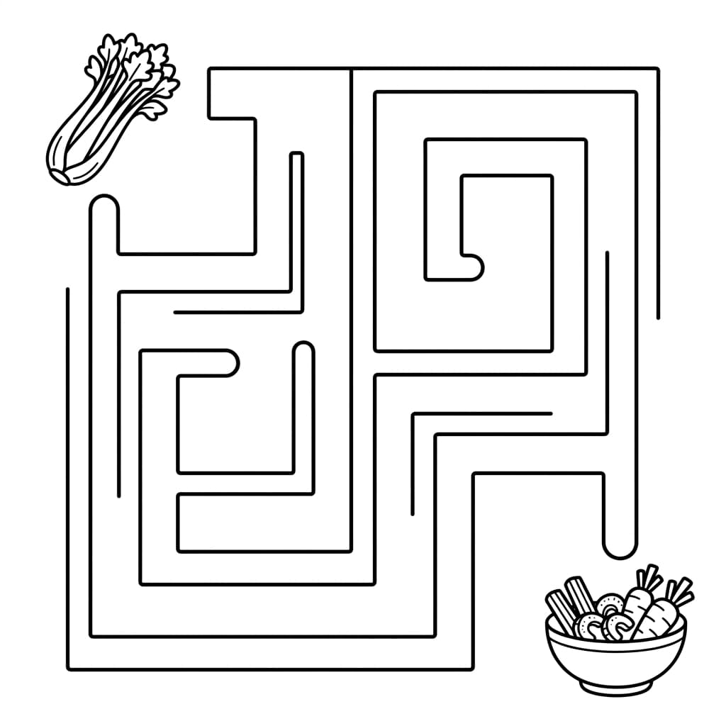 Free Celery Facts and Coloring Pages for Kids - Printable PDF - Preview Page 4