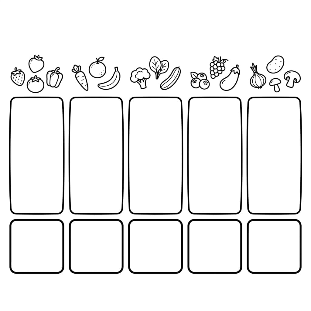 Free Color Food Chart: Eat the Rainbow Sorting Game - Preview Page 1