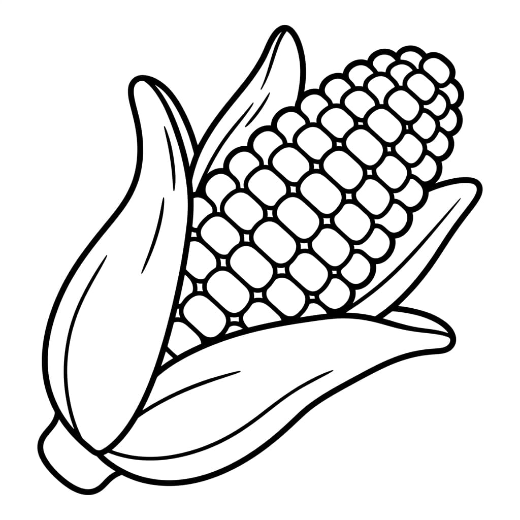 Free Corn Facts and Coloring Pages for Kids - Printable PDF - Preview Page 1