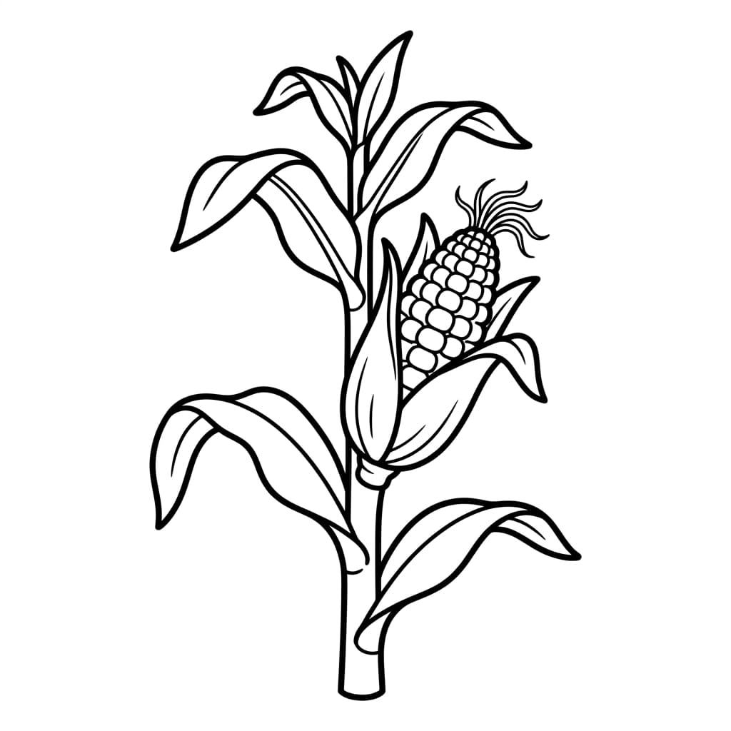 Free Corn Facts and Coloring Pages for Kids - Printable PDF - Preview Page 2