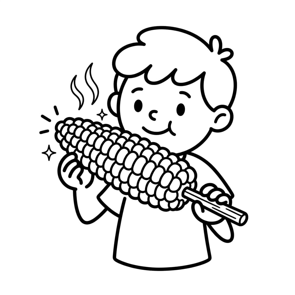 Free Corn Facts and Coloring Pages for Kids - Printable PDF - Preview Page 5