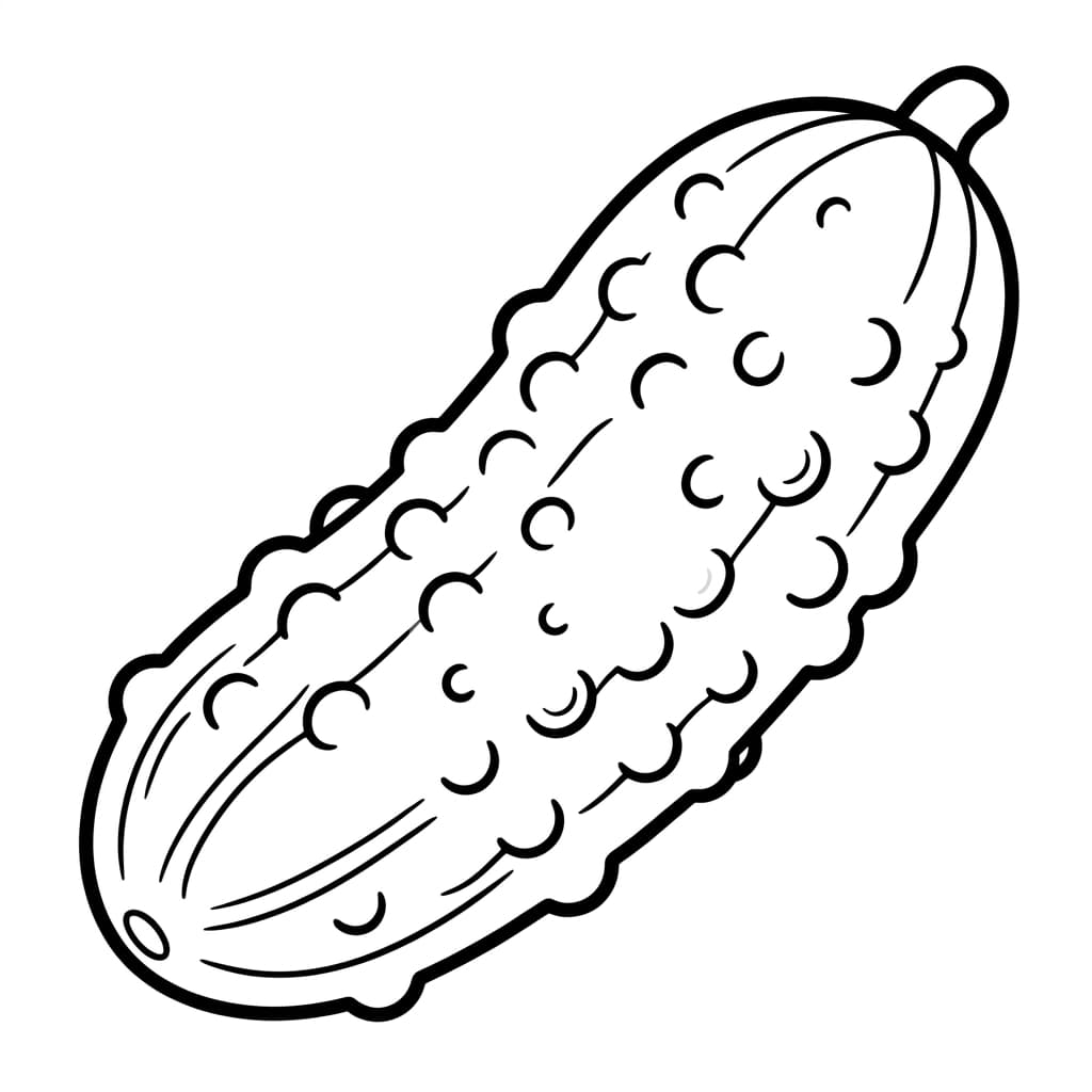 Free Cucumber Facts and Coloring Pages for Kids - Printable PDF - Preview Page 1