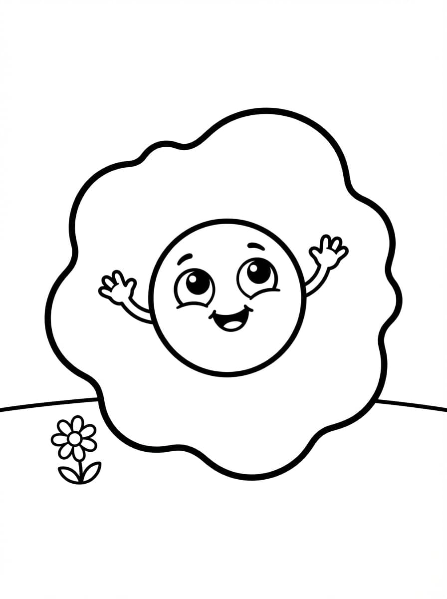 Free Cute Breakfast Food Coloring Pages: Morning Fun - Preview Page 2