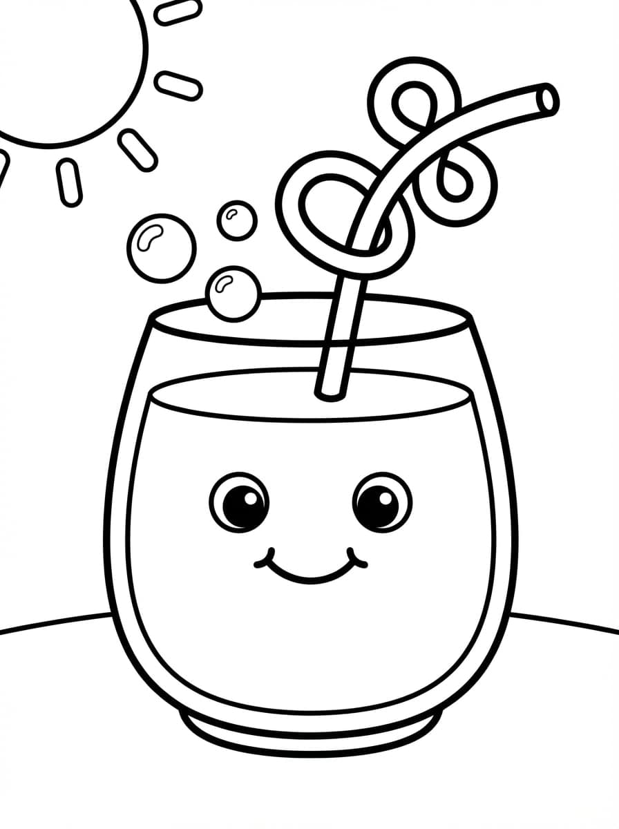Free Cute Breakfast Food Coloring Pages: Morning Fun - Preview Page 4