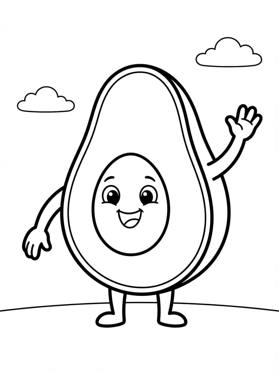 Free Cute Food Coloring Pages: Picky Eater Printables - Preview Page 1