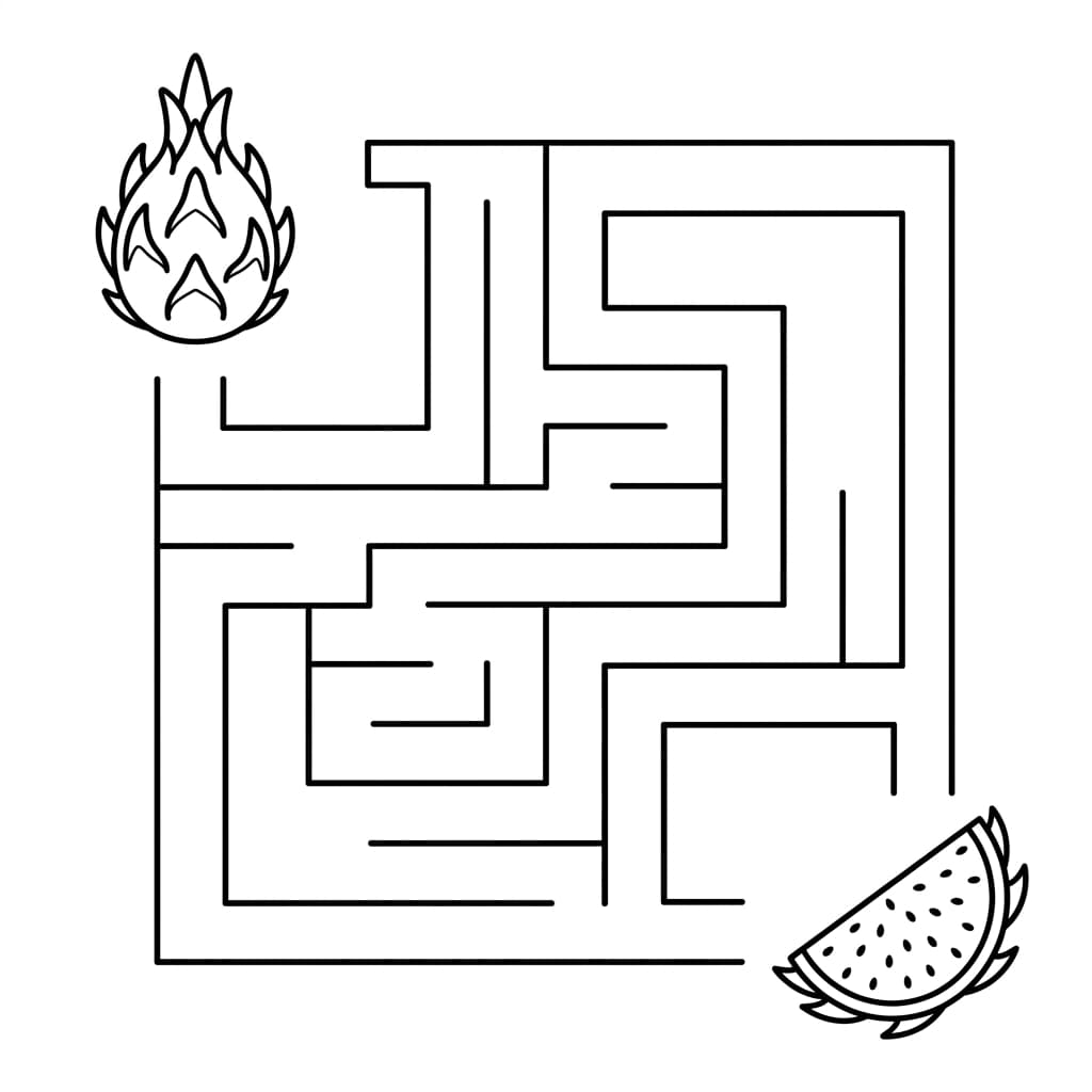 Free Dragon Fruit Facts and Coloring Pages for Kids - Preview Page 4