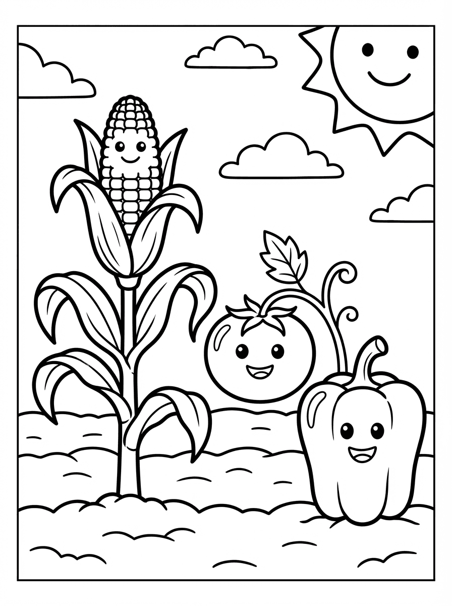 Food Coloring Printables: Free Printable Sheets for Kids - Preview Page 1