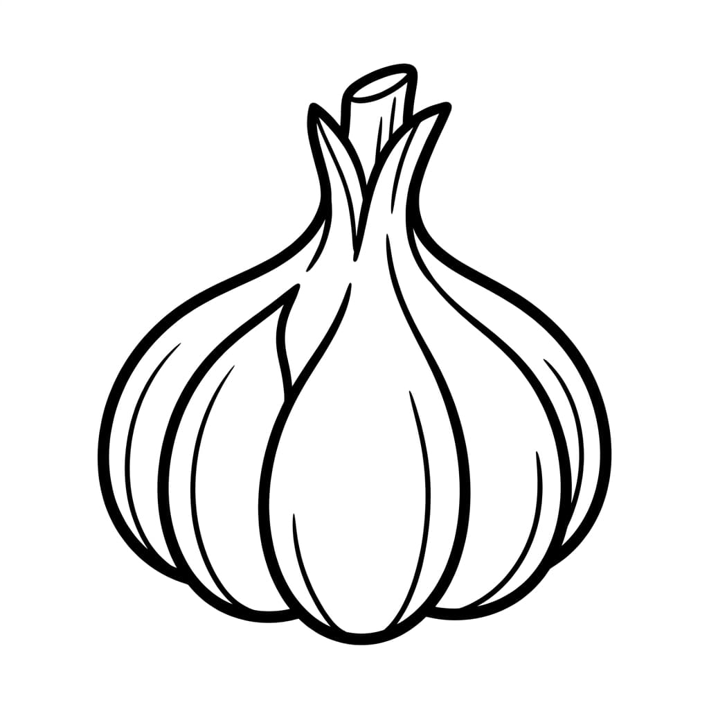 Free Garlic Facts and Coloring Pages for Kids - Printable PDF - Preview Page 1