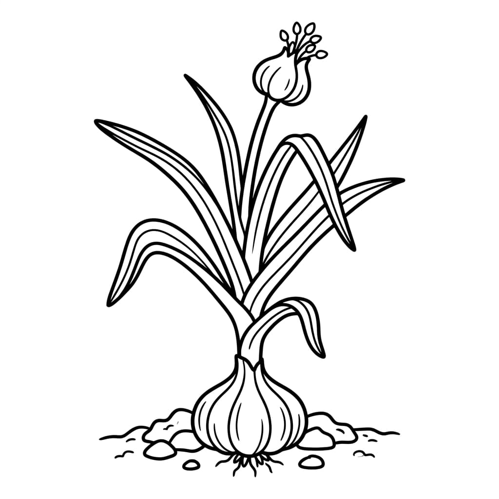 Free Garlic Facts and Coloring Pages for Kids - Printable PDF - Preview Page 2