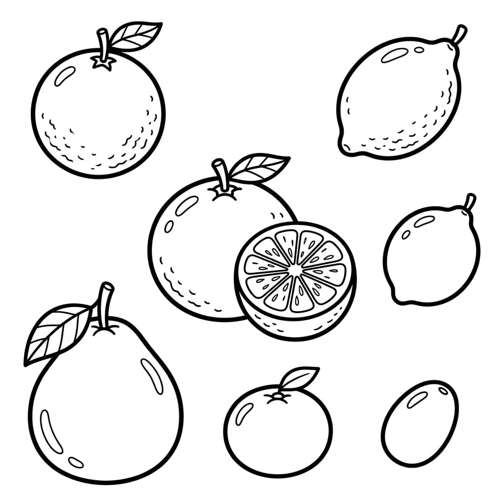 Free Grapefruit Facts and Coloring Pages for Kids - Printable PDF - Preview Page 3