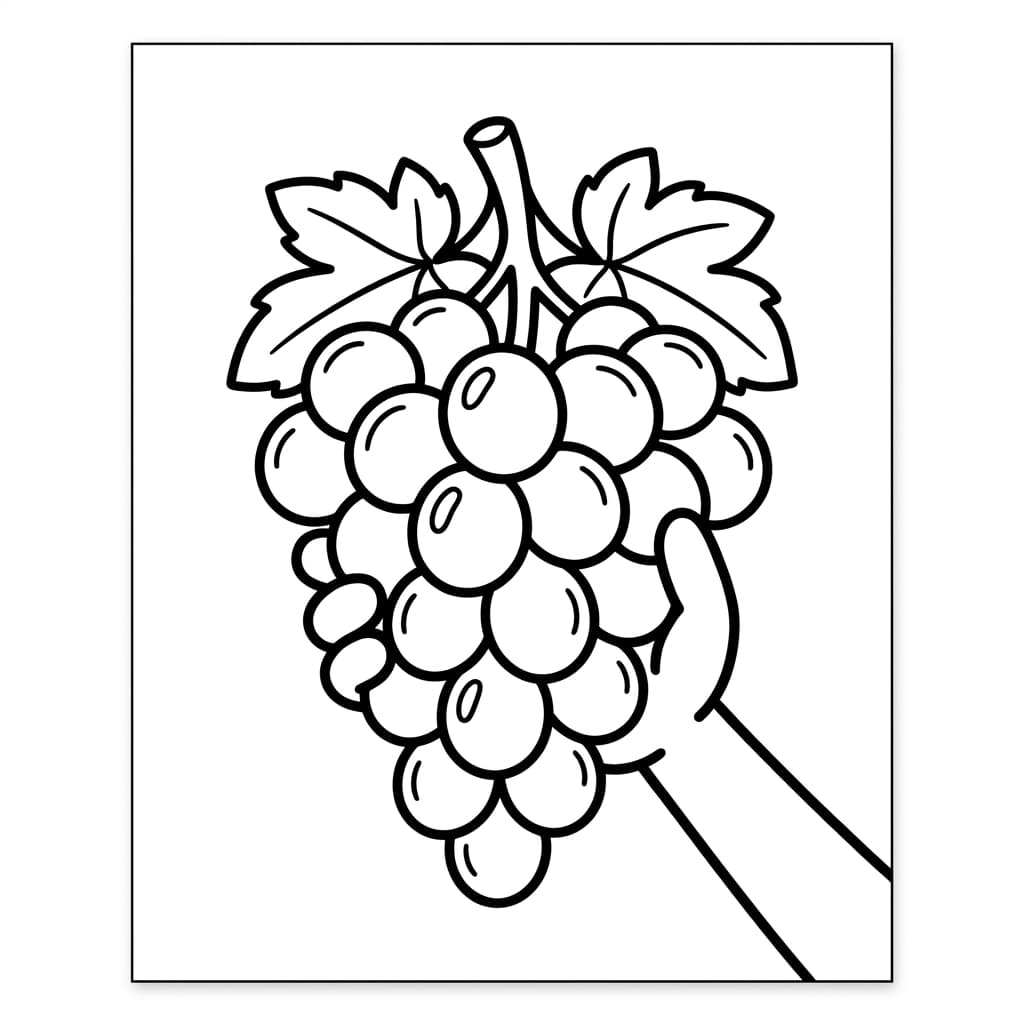 Free Grapes Facts and Coloring Pages for Kids - Printable PDF - Preview Page 5