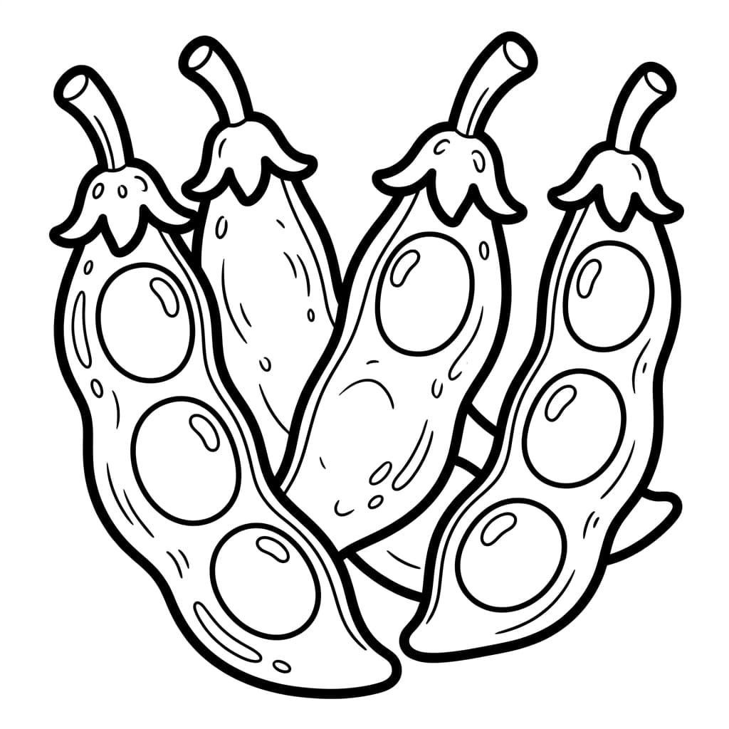 Faits sur le haricot vert et coloriages pour enfants - Preview Page 1