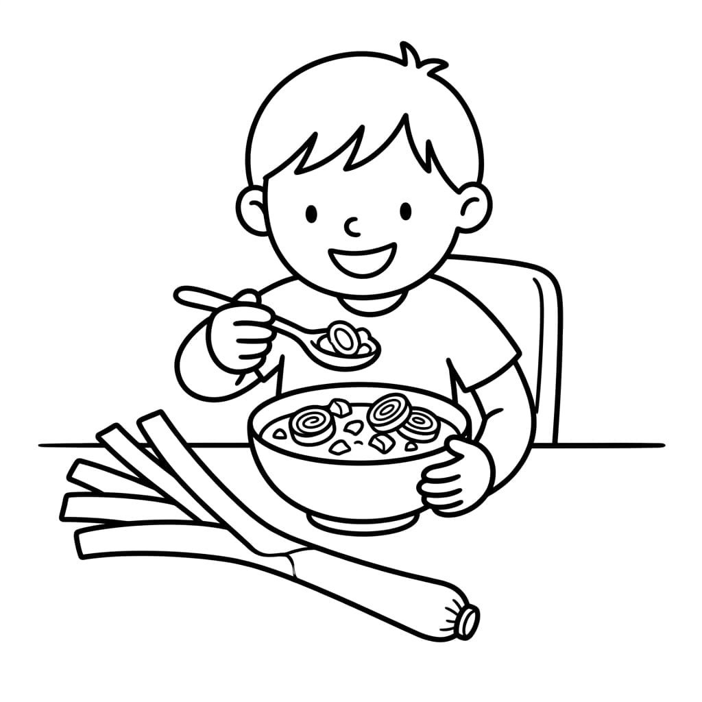 Poireau : Faits et coloriages gratuits pour les enfants - Preview Page 5