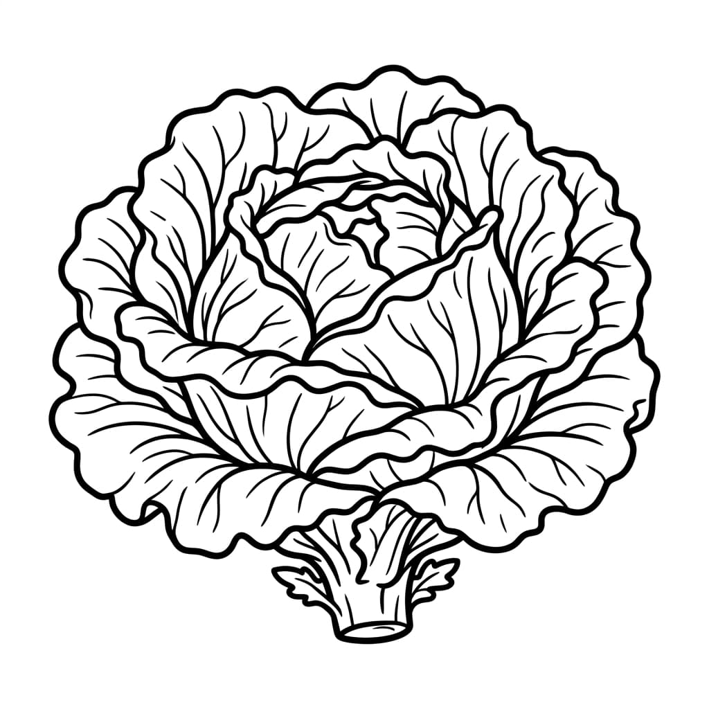 Free Lettuce Facts and Coloring Pages for Kids - Printable PDF - Preview Page 1