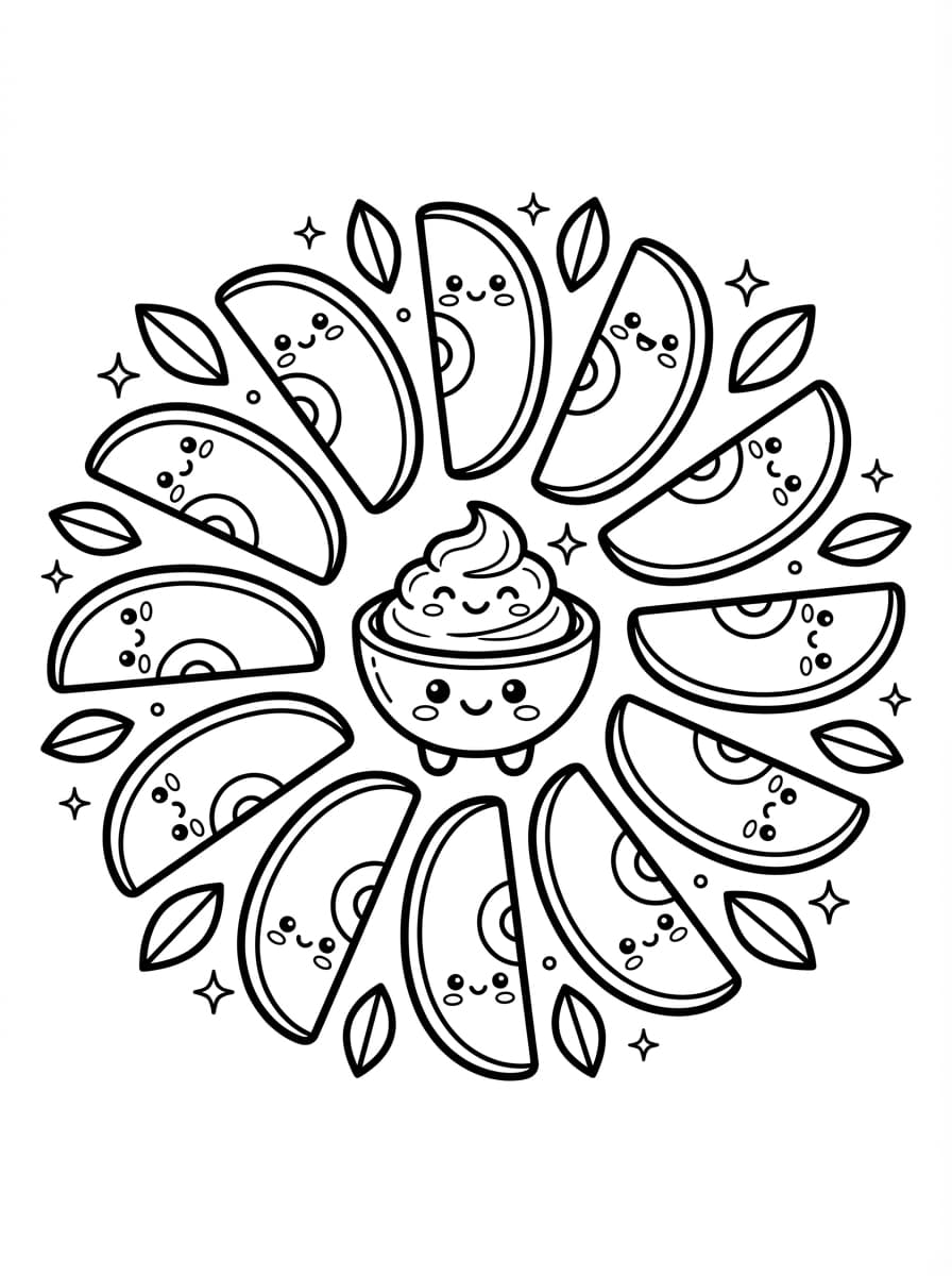 Low Sugar Snacks for Kids - Free Coloring Pages Pack - Preview Page 2