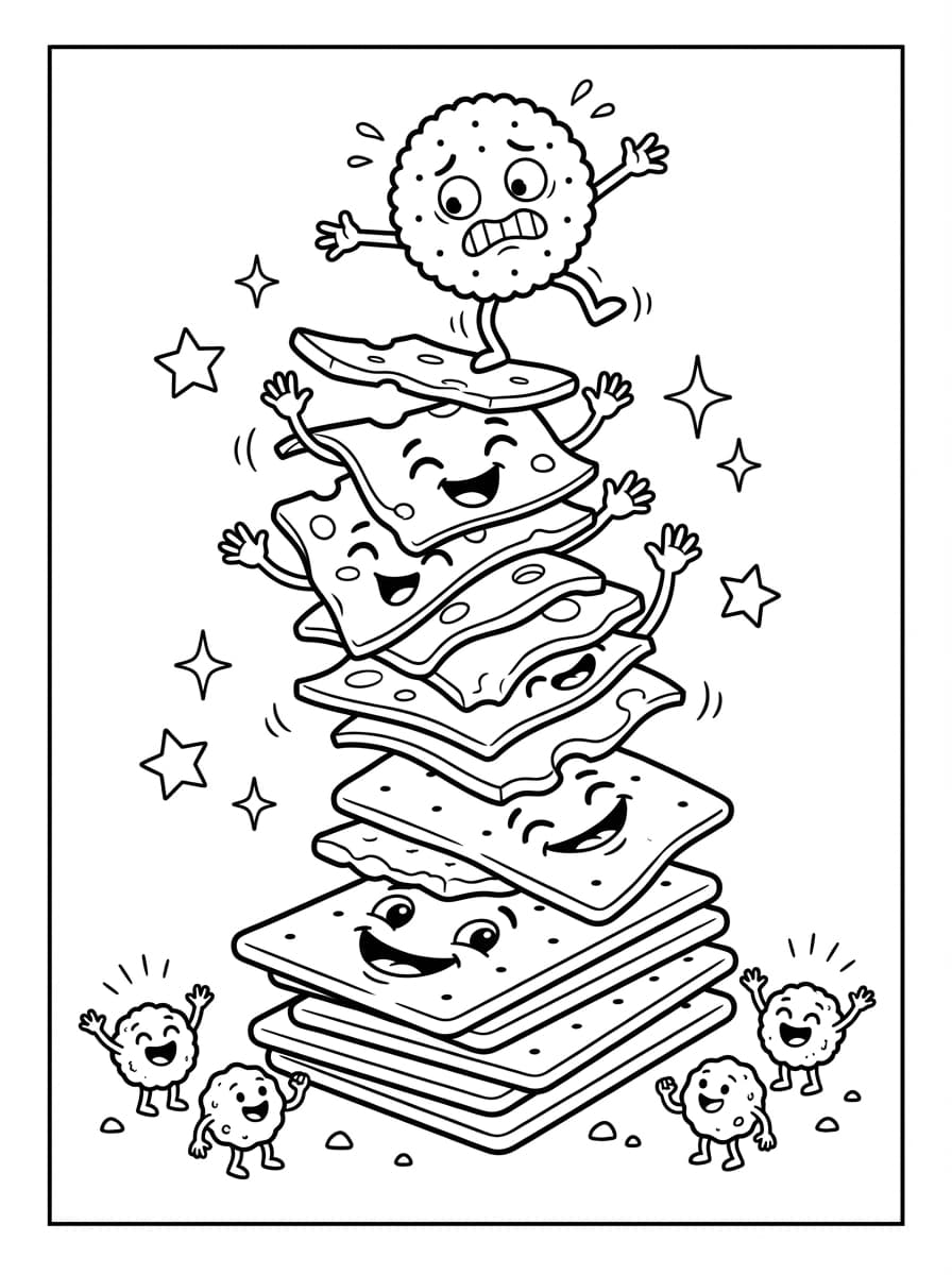 Low Sugar Snacks for Kids - Free Coloring Pages Pack - Preview Page 3