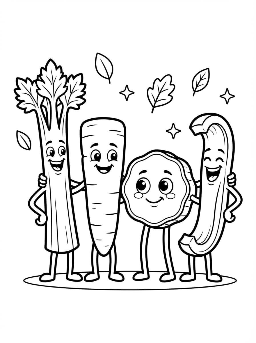 Low Sugar Snacks for Kids - Free Coloring Pages Pack - Preview Page 4