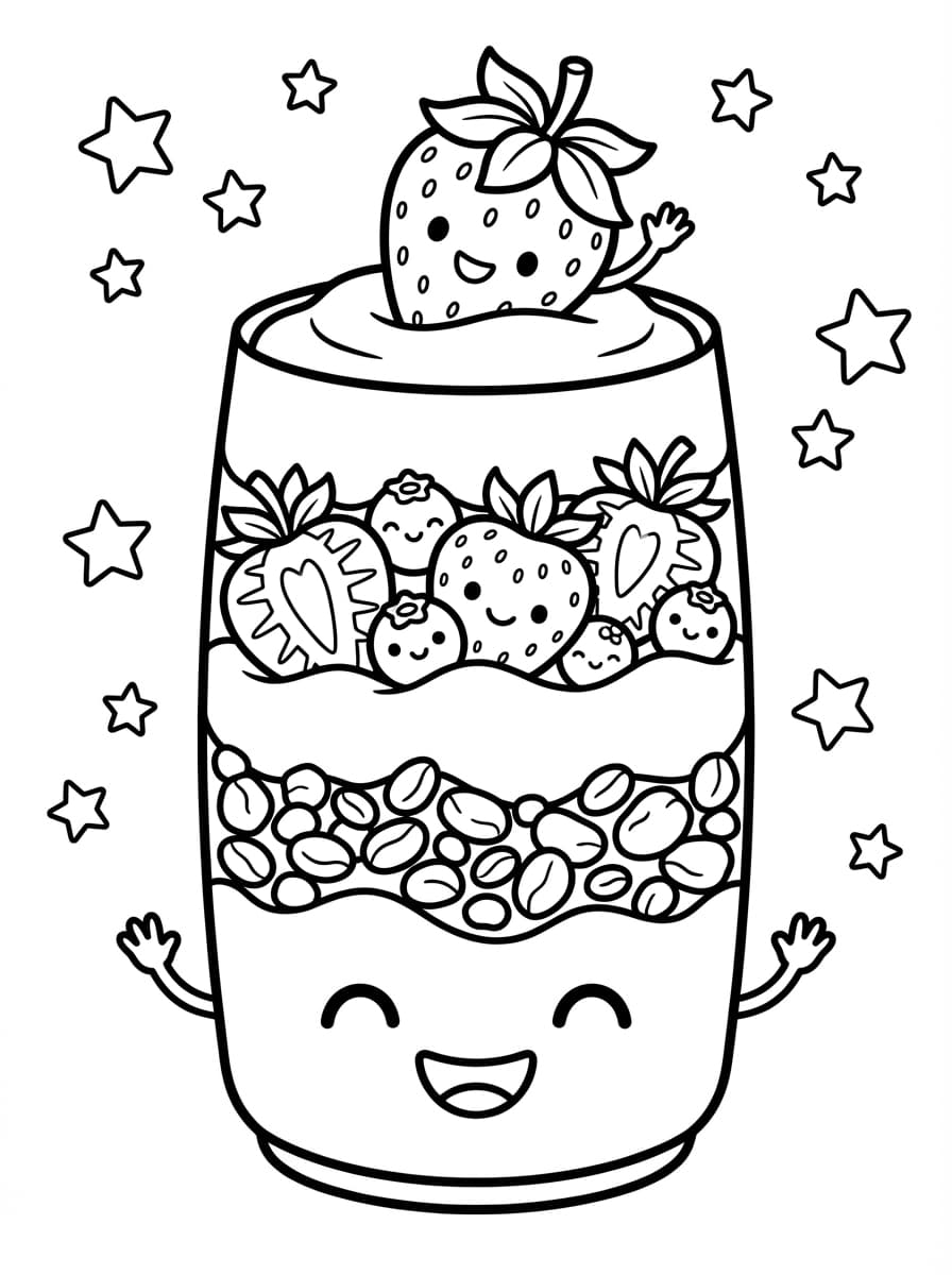 Low Sugar Snacks for Kids - Free Coloring Pages Pack - Preview Page 5