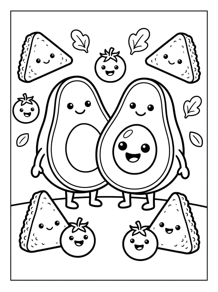 Lunch for Toddlers Coloring Pages - Free Printable Pack - Preview Page 5