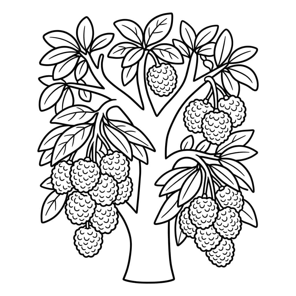 Free Lychee Facts and Coloring Pages for Kids - Preview Page 2