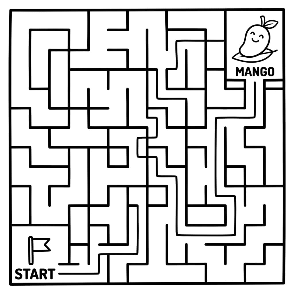 Free Mango Facts and Coloring Pages for Kids - Printable PDF - Preview Page 4