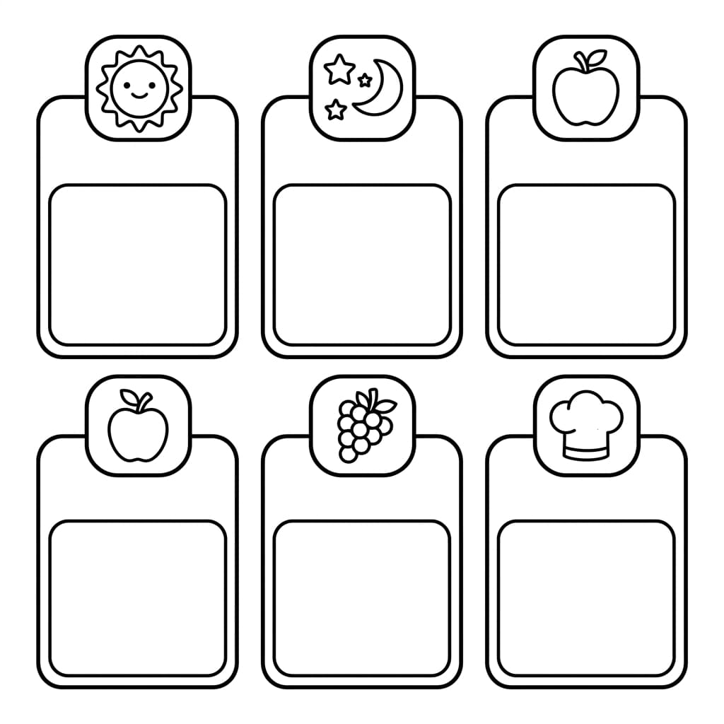 Free Meal Plan Printable: Kids Build-A-Meal Weekly Planner - Preview Page 1