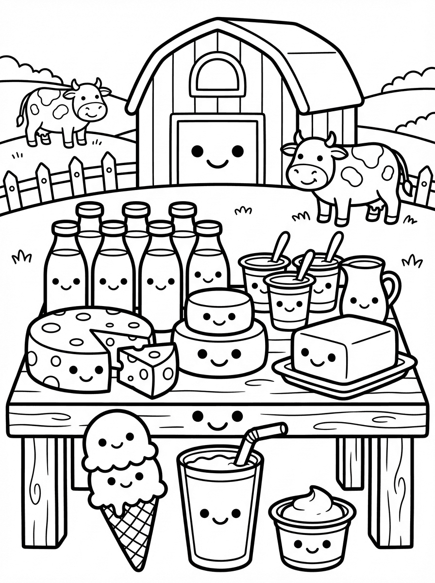 Free Nutrition Coloring Pages - 5 Full-Page Food Groups - Preview Page 5