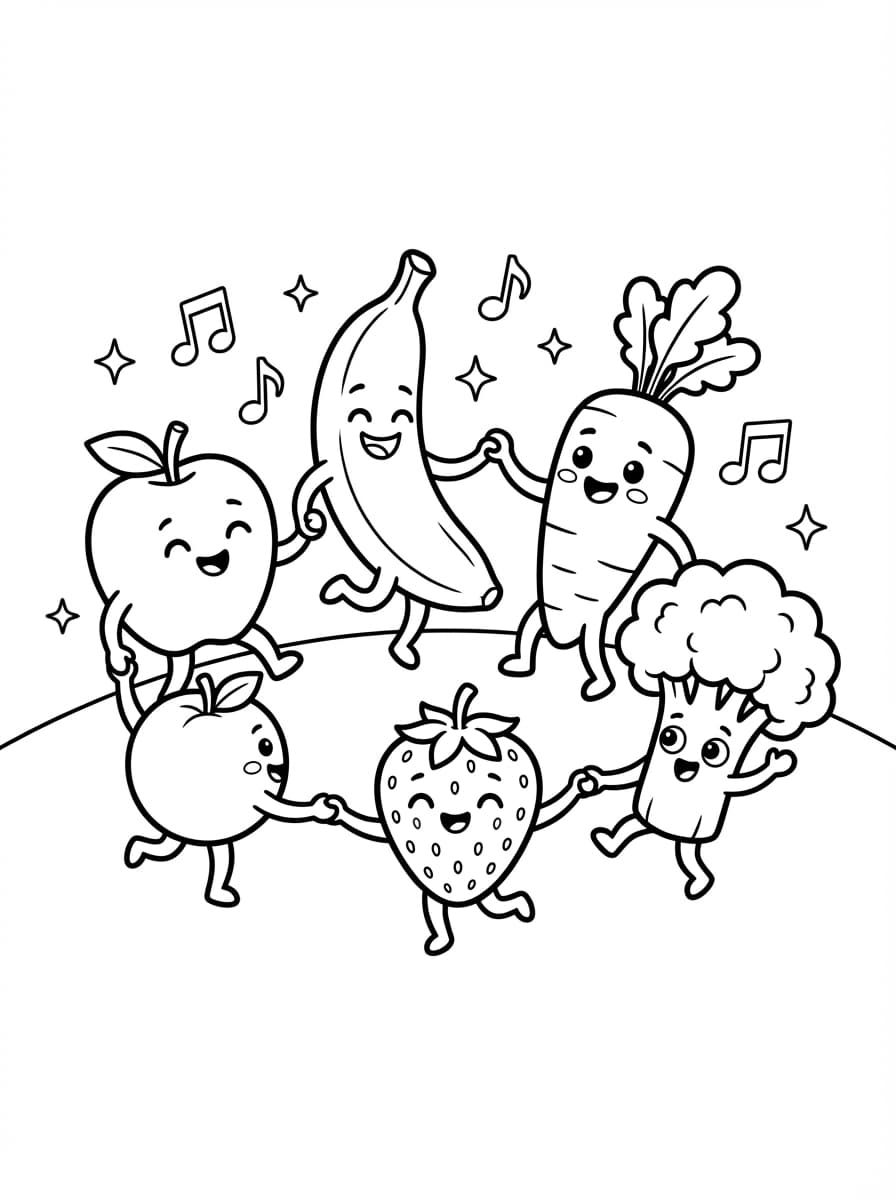 Free Nutrition Coloring Pages for Kids - Printable Pack - Preview Page 5