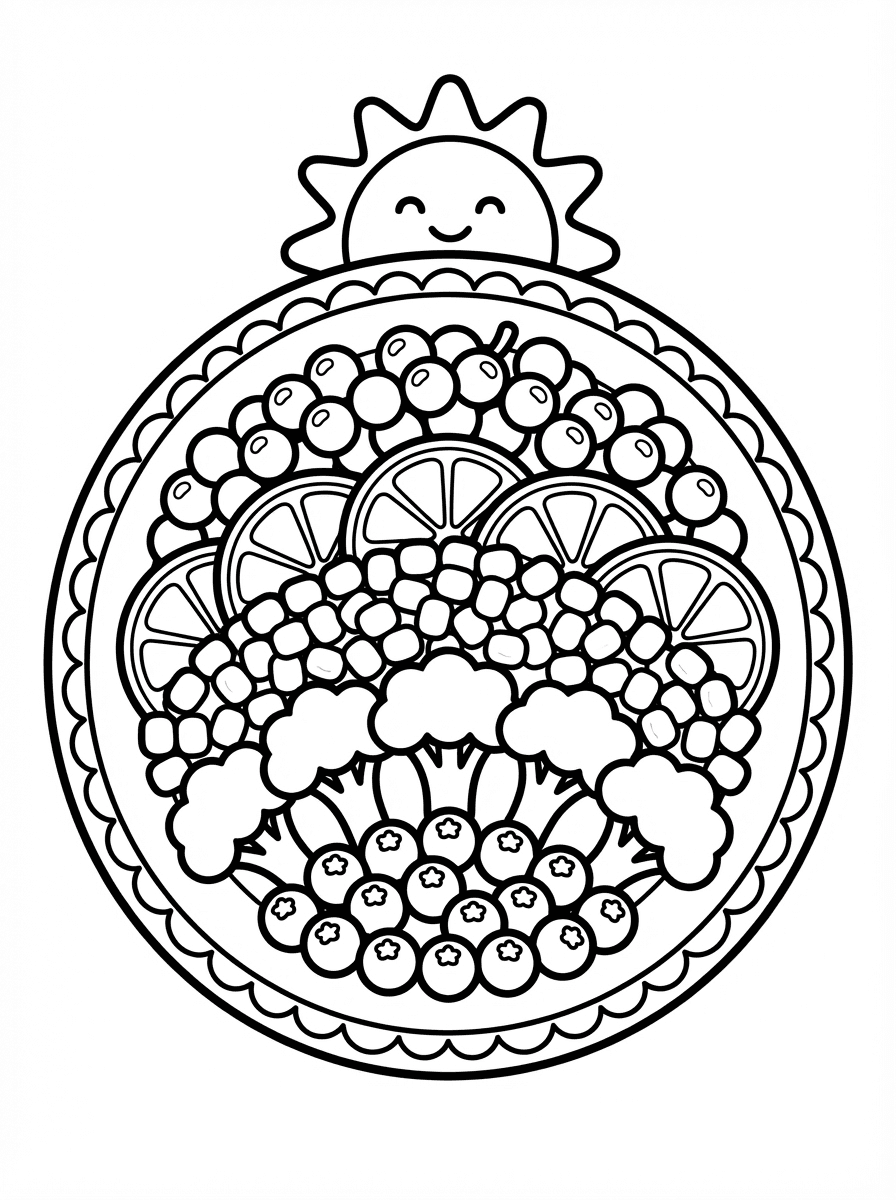 Free Nutrition Coloring Sheets for Kids - Printable Pack - Preview Page 1
