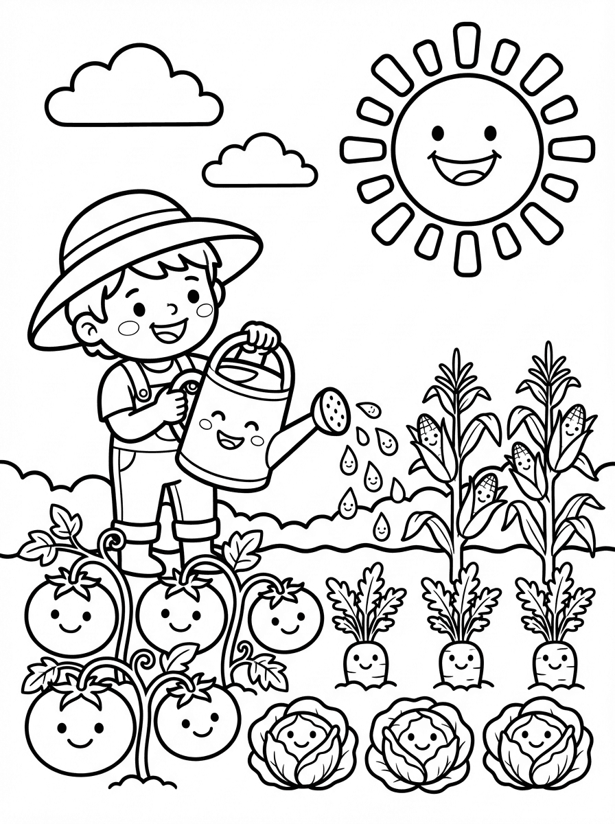 Free Nutrition Coloring Sheets for Kids - Printable Pack - Preview Page 5