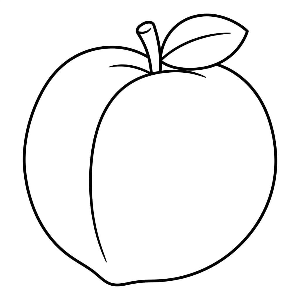 Free Peach Facts and Coloring Pages for Kids - Printable PDF - Preview Page 1