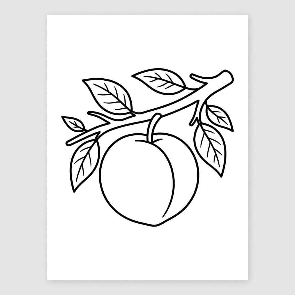Free Peach Facts and Coloring Pages for Kids - Printable PDF - Preview Page 2