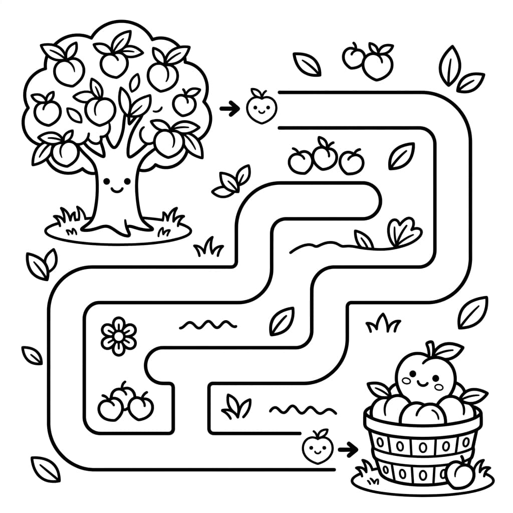 Free Peach Facts and Coloring Pages for Kids - Printable PDF - Preview Page 4