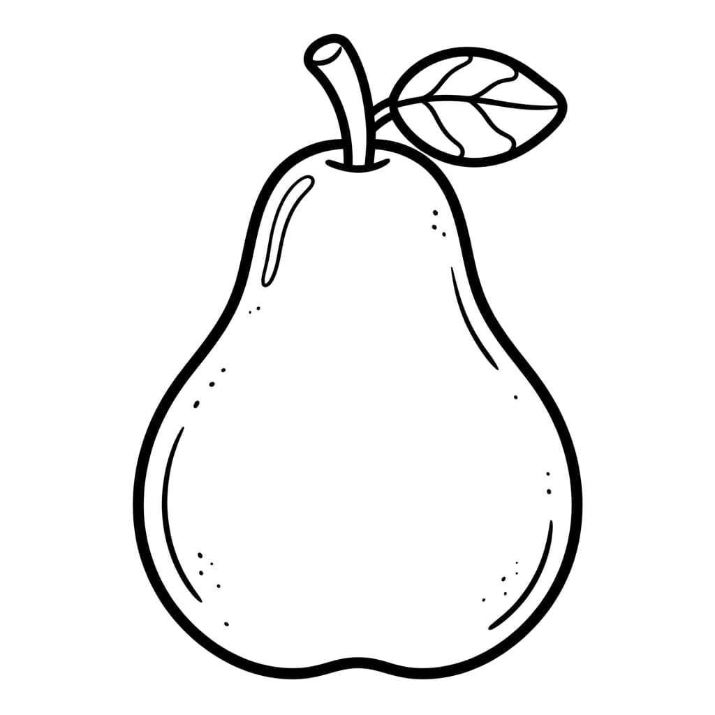 Free Pear Facts and Coloring Pages for Kids - Printable PDF - Preview Page 1