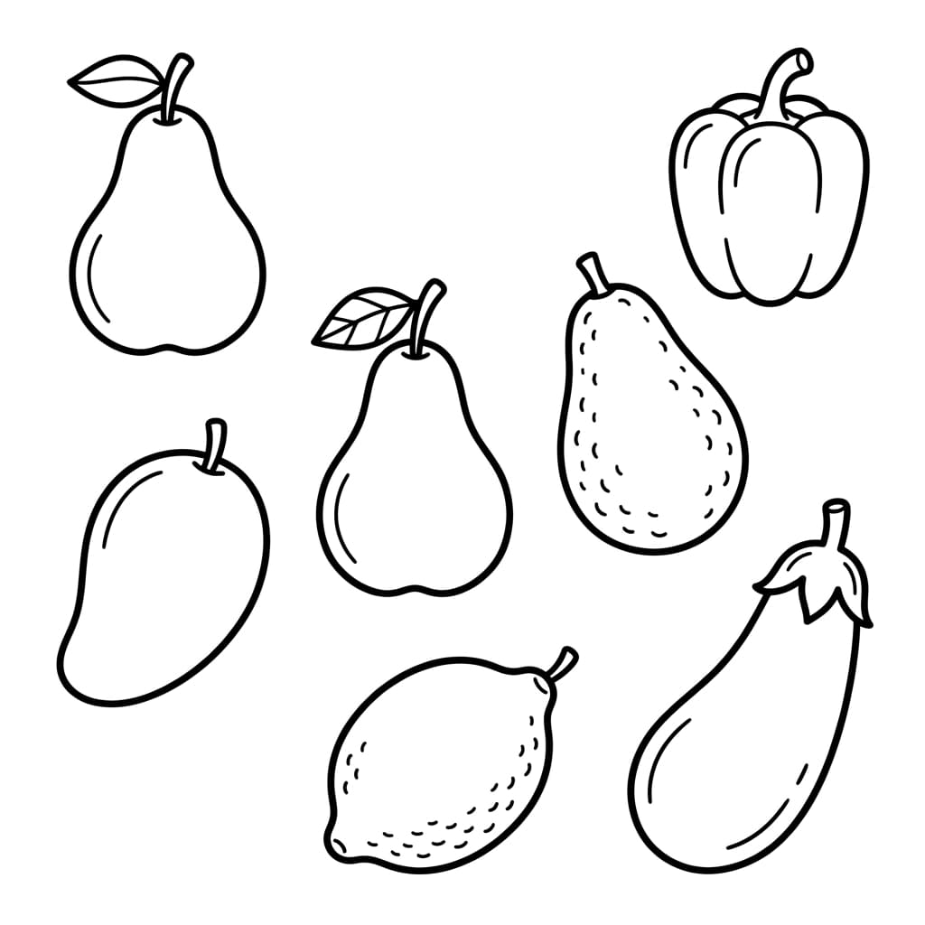 Free Pear Facts and Coloring Pages for Kids - Printable PDF - Preview Page 3