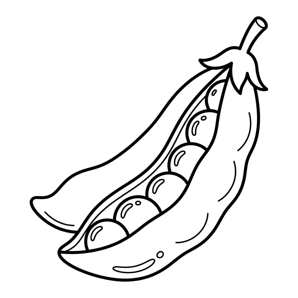 Free Peas Facts and Coloring Pages for Kids - Printable PDF - Preview Page 1