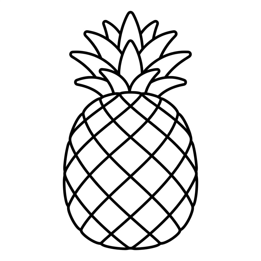 Free Pineapple Facts and Coloring Pages for Kids - Printable PDF - Preview Page 1
