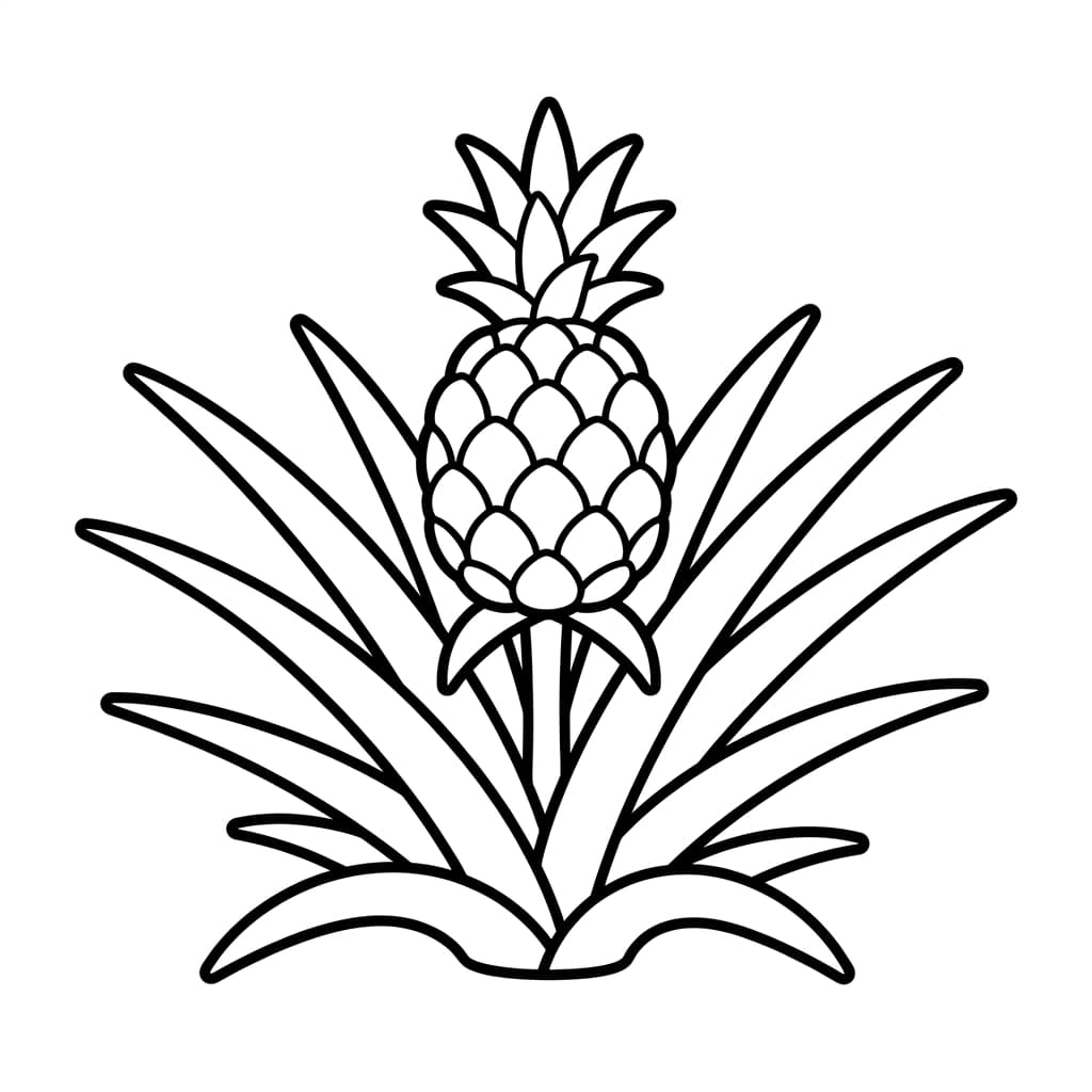 Free Pineapple Facts and Coloring Pages for Kids - Printable PDF - Preview Page 2