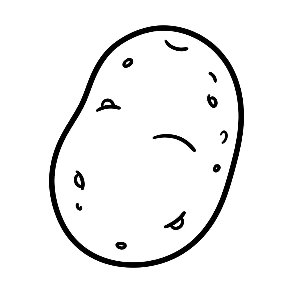 Free Potato Facts and Coloring Pages for Kids - Printable PDF - Preview Page 1